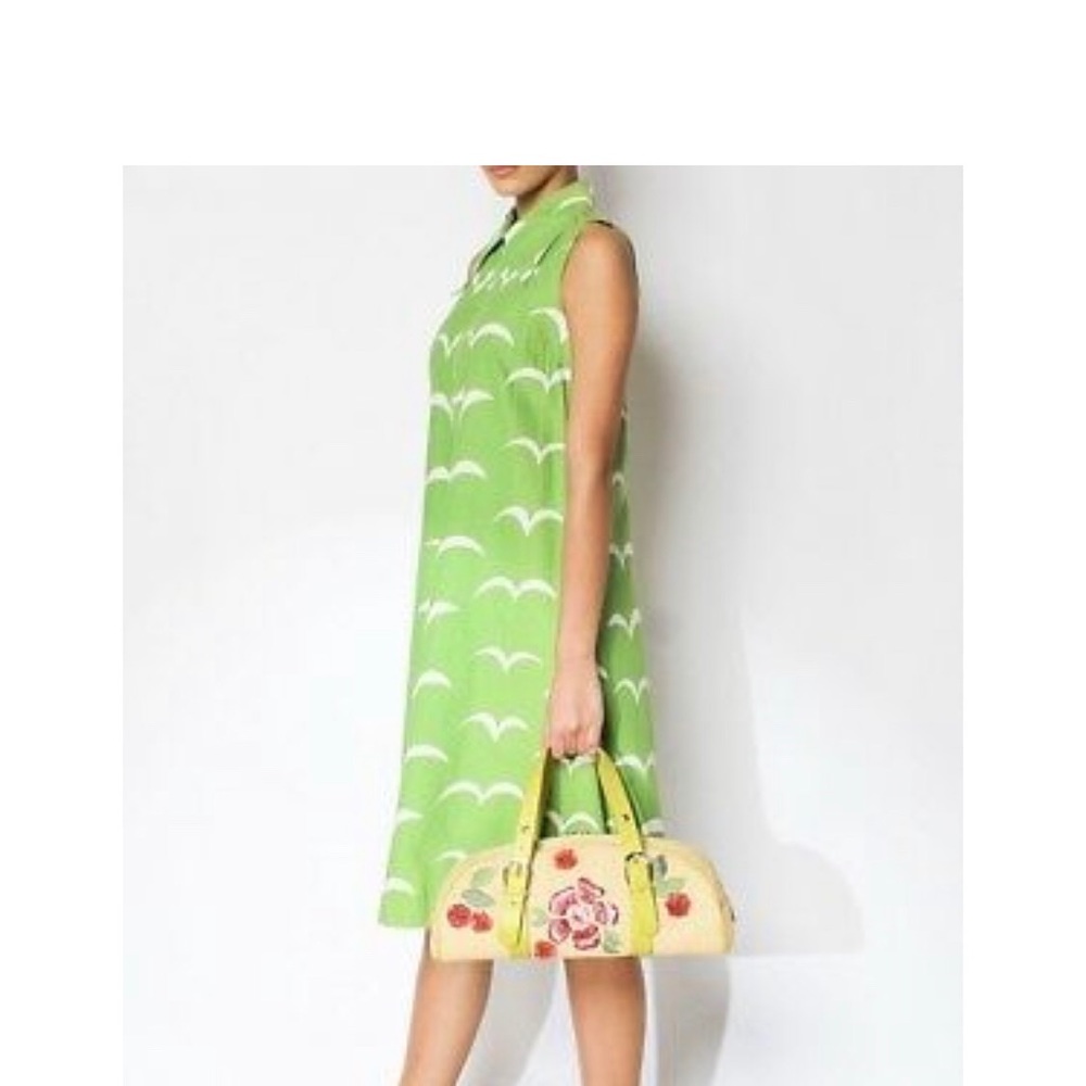 Christian Dior Raffia embroidered flower